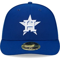 Casquette ajustée 59FIFTY à profil bas avec logo blanc des Astros de Houston Royal New Era pour homme