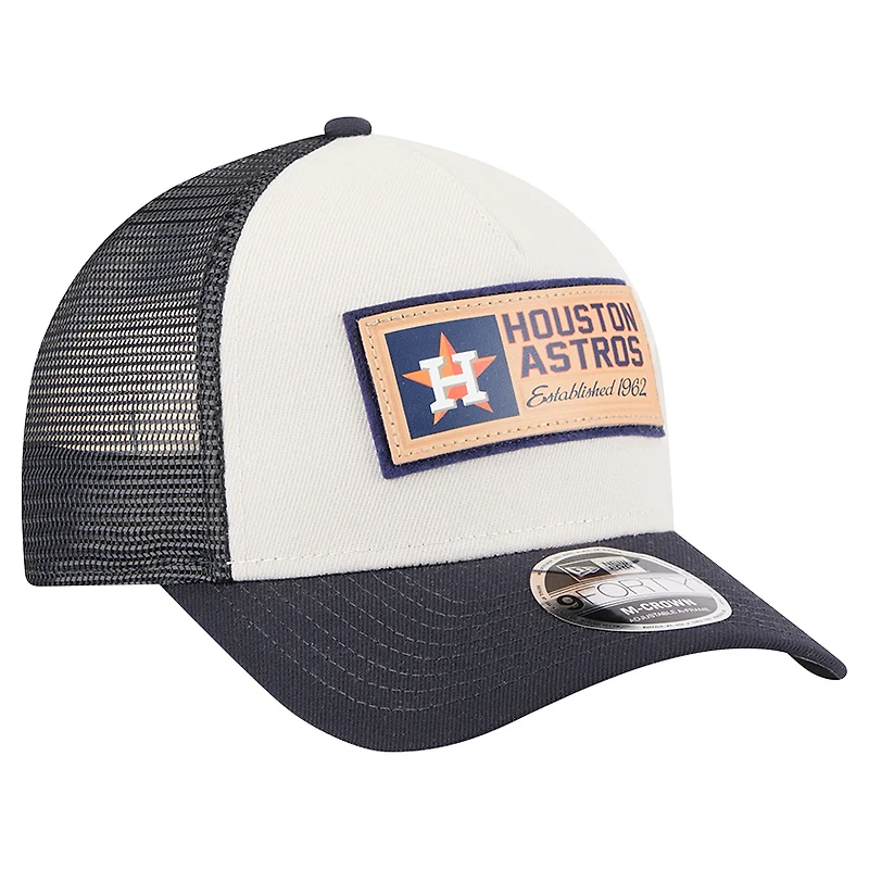 Casquette camionneur 9FORTY A-Frame pour homme New Era, couleur pierre/bleu marine, Houston Astros