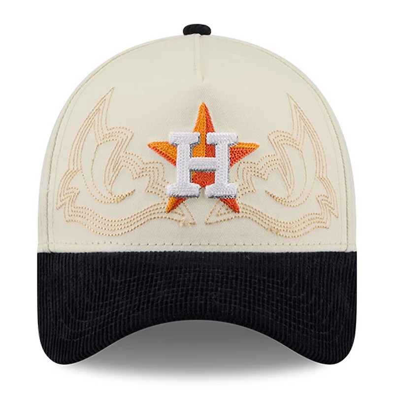 Casquette ajustable New Era Stone Houston Astros Western Stitch 9FORTY pour homme
