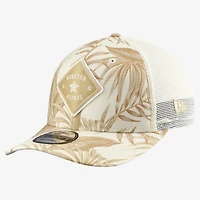 Casquette trucker ajustable New Era COOLERA 9SEVENTY pour homme, coloris beige Houston Astros Tonal Palm