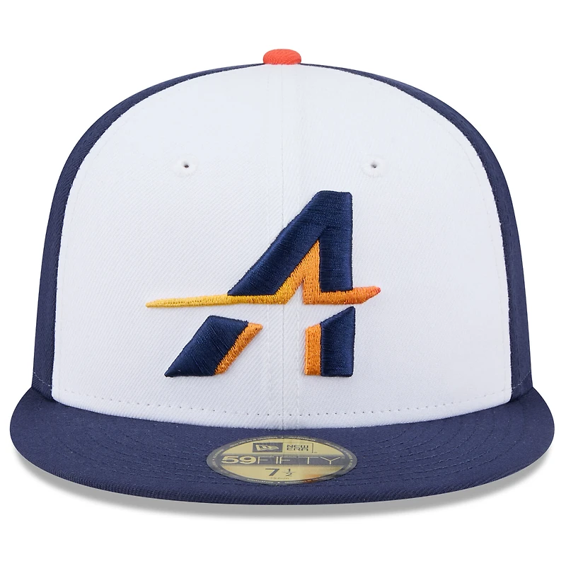 Casquette ajustée New Era 59FIFTY City Connect 2025 des Astros de Houston, blanc/bleu marine