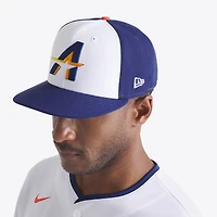 Casquette ajustée New Era 59FIFTY City Connect 2025 des Astros de Houston, blanc/bleu marine