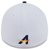 Casquette d'entraînement au bâton 39THIRTY Flex City Connect 2025 des Astros de Houston pour homme New Era, blanc/bleu marine