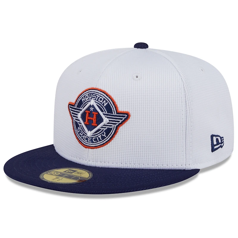 Men's New Era  White/Navy Houston Astros 2025 City Connect Batting Practice 59FIFTY Fitted Hat