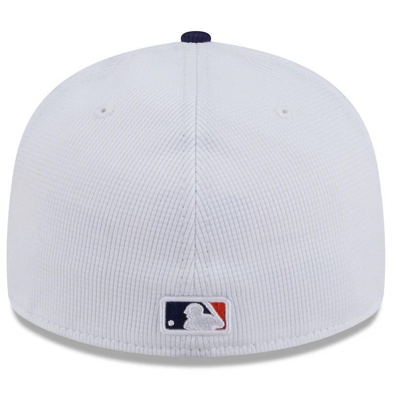Men's New Era White/Navy Houston Astros 2025 City Connect Batting Practice Low Profile 59FIFTY Fitted Hat