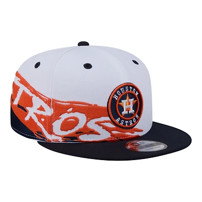 Casquette snapback New Era 9FIFTY pour homme, blanche et marine, Houston Astros