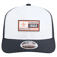 Casquette ajustable 9SEVENTY blanche/bleu marine des Astros de Houston pour homme New Era