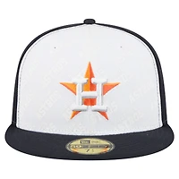 Men's New Era White/Navy Houston Astros Repeat 59FIFTY Fitted Hat