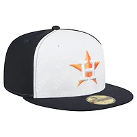 Men's New Era White/Navy Houston Astros Repeat 59FIFTY Fitted Hat