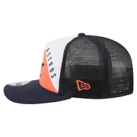 Men's New Era White/Navy Houston Astros Retro Cut 19TWENTY Adjustable Trucker Hat
