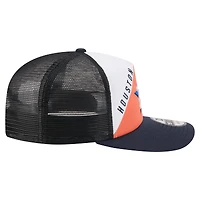 Men's New Era White/Navy Houston Astros Retro Cut 19TWENTY Adjustable Trucker Hat