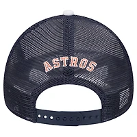 Casquette ajustable 9FORTY Trucker New Era pour hommes, blanc/bleu marine, Houston Astros Spring Training Circle Foam A-Frame