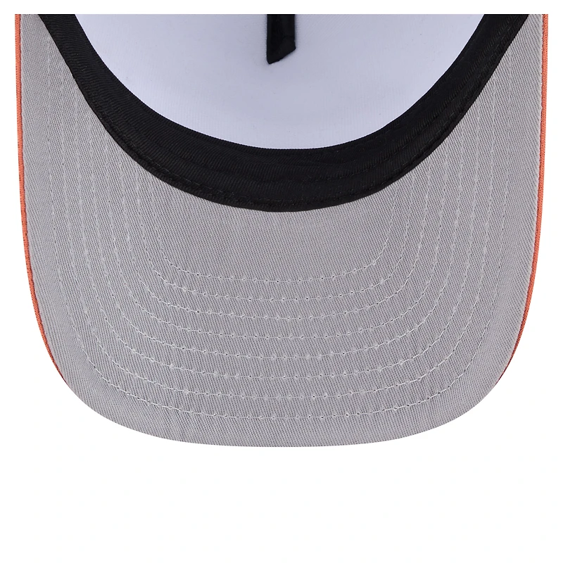 Casquette trucker New Era 9FIFTY Foodie A-Frame pour homme, blanche et orange, Houston Astros.