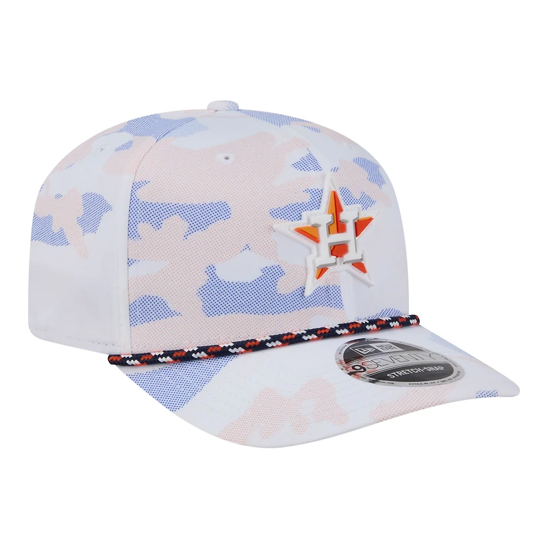 Casquette ajustable New Era blanche Houston Astros Camo Rope 9SEVENTY pour homme