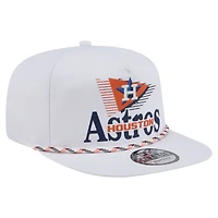 Men's New Era  White Houston Astros Collide Golfer Snapback Hat
