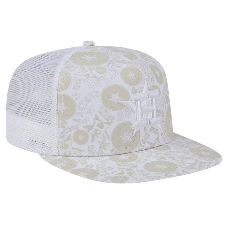 Casquette Snapback 9FIFTY Snapback A-Frame Trucker Dunes avec logo Houston Astros New Era pour hommes