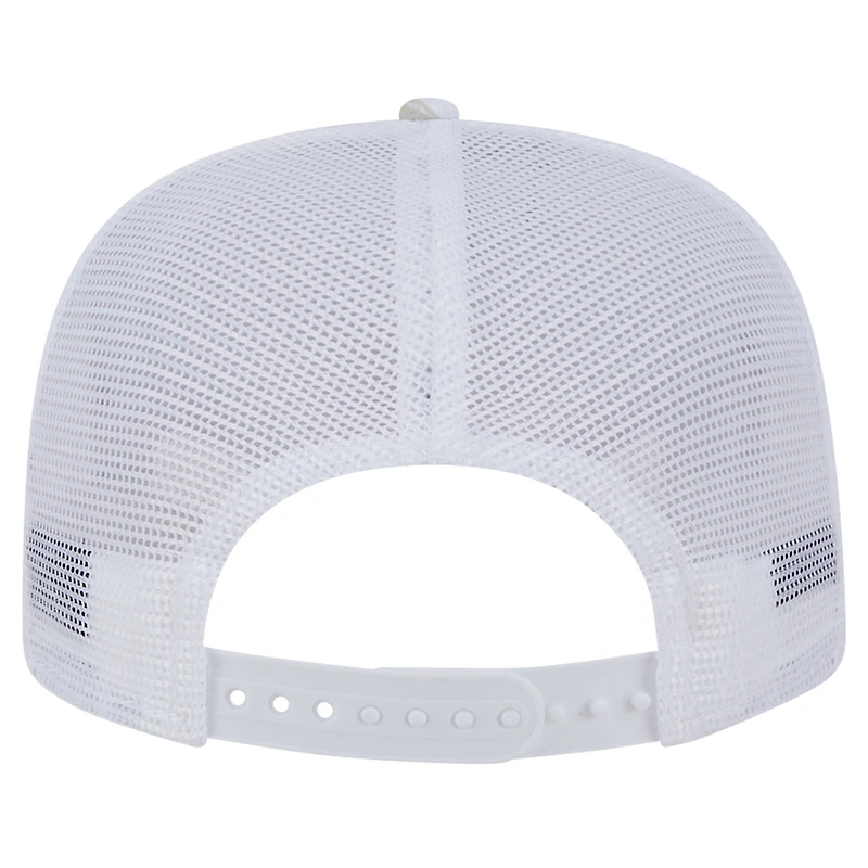 Men's New Era White Houston Astros Logo Dunes A-Frame Trucker 9FIFTY Snapback Hat