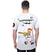 Men's New Era White Houston Astros MLB x Simpsons Homer Wonderbat T-Shirt
