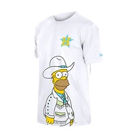 T-shirt New Era blanc pour homme Houston Astros MLB x Simpsons Local
