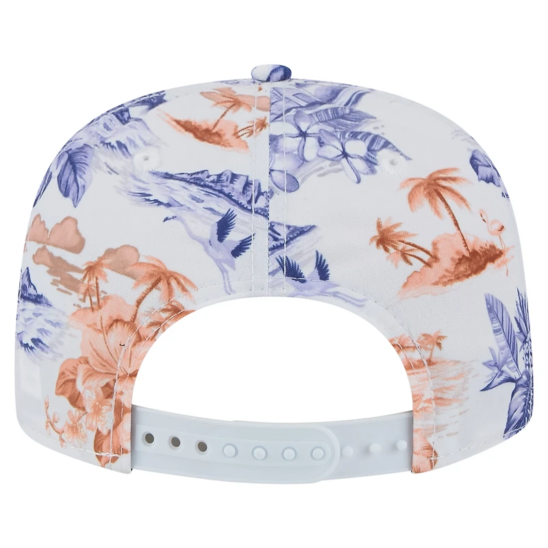 Men's New Era White Houston Astros Printed Island Golfer Snapback Hat