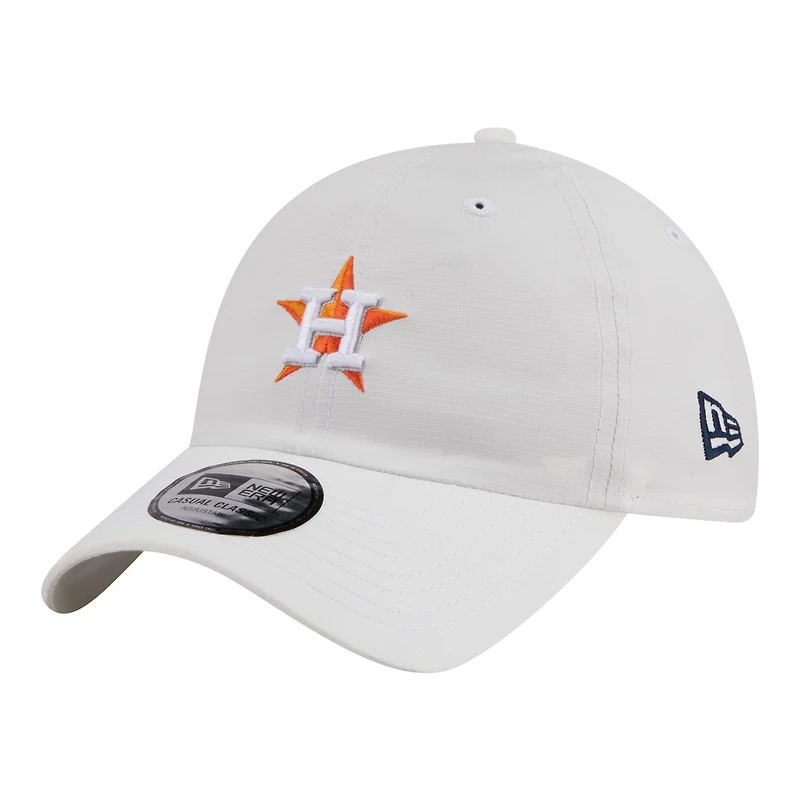 Casquette New Era blanche pour homme, modèle Houston Astros, en tissu ripstop, style classique décontracté et ajustable