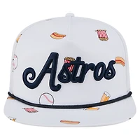 Casquette ajustable New Era blanche Houston Astros Team Cheer Rope 19TWENTY pour homme