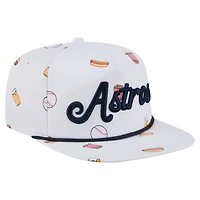 Men's New Era White Houston Astros Team Cheer Rope 19TWENTY Adjustable Hat