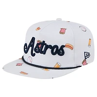 Casquette ajustable New Era blanche Houston Astros Team Cheer Rope 19TWENTY pour homme