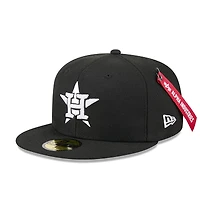 Men's New Era x Alpha Industries  Black Houston Astros 59FIFTY Fitted Hat