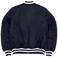 Men's New Era x Alpha Industries Navy Houston Astros Full-Zip Bomber Jacket