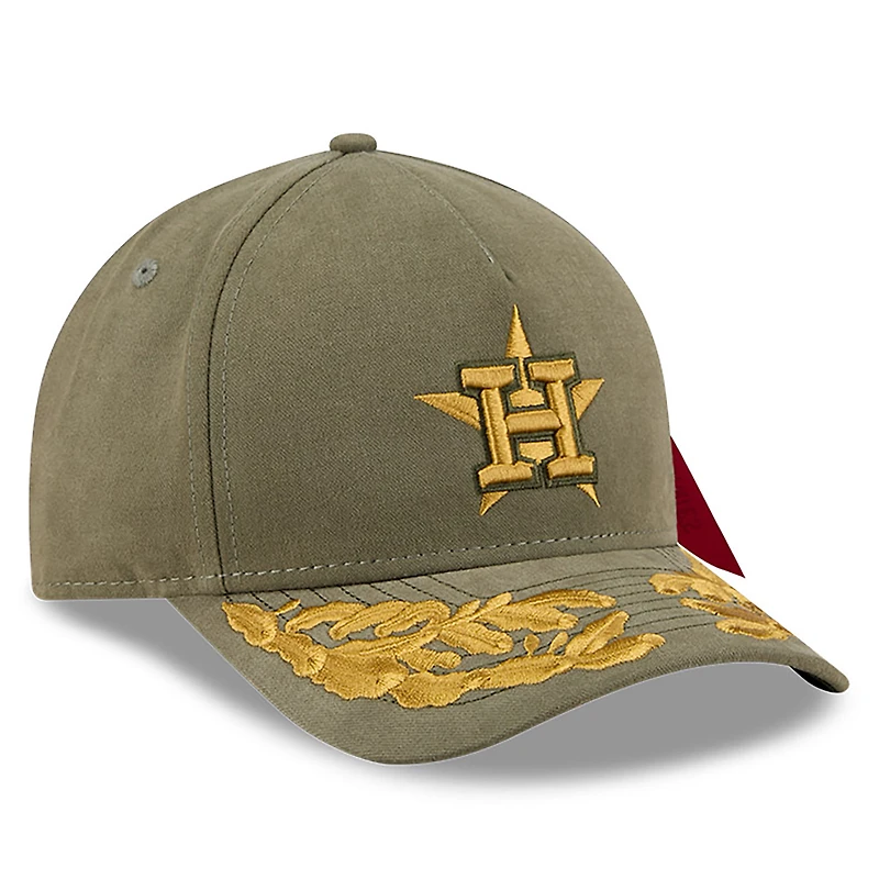 Casquette ajustable A-Frame 9FORTY olive des Astros de Houston pour homme New Era x Alpha Industries