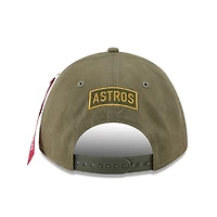 Casquette ajustable A-Frame 9FORTY olive des Astros de Houston pour homme New Era x Alpha Industries
