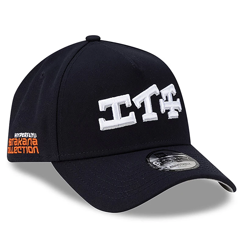 Men's New Era x Hyperfly Navy Houston Astros A-Frame 9FORTY Adjustable Hat