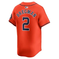 Maillot de joueur alternatif limité Nike Alex Bregman orange Houston Astros pour hommes