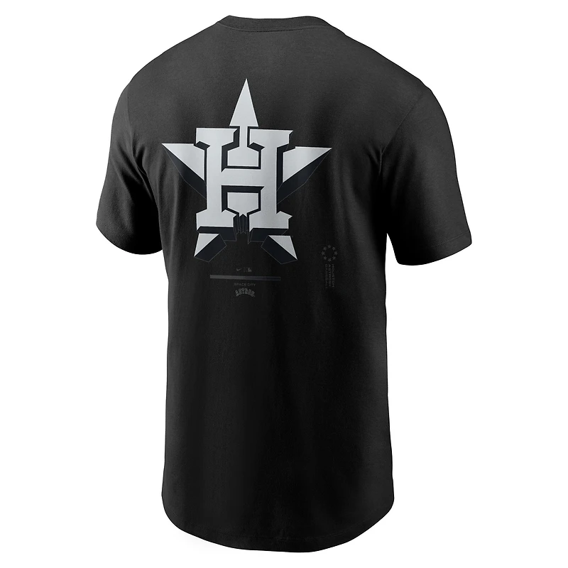 T-shirt Nike noir Houston Astros Bar Loading pour homme