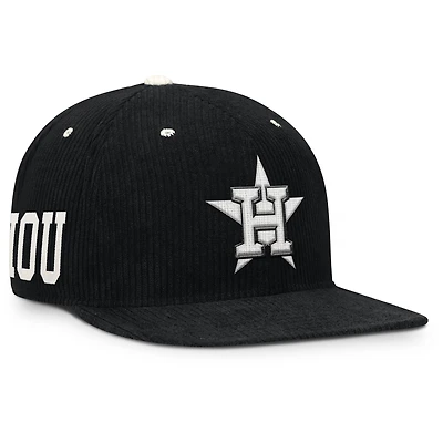 Men's Nike  Black Houston Astros Pro Corduroy Structured Snapback Hat