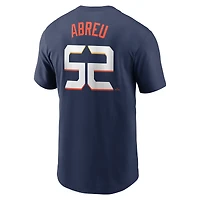 Men's Nike Bryan Abreu Navy Houston Astros 2025 City Connect Fuse Name & Number T-Shirt