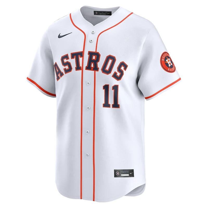 Men's Nike Cam Smith #11 White Houston Astros Home Limited Player Jersey