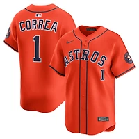 Maillot de joueur alternatif Nike Carlos Correa orange des Astros Houston pour homme, édition limitée