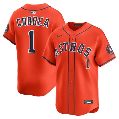 Maillot de joueur alternatif Nike Carlos Correa orange des Astros Houston pour homme, édition limitée