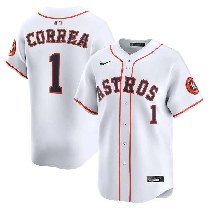 Maillot Nike Carlos Correa blanc Houston Astros domicile édition limitée pour homme