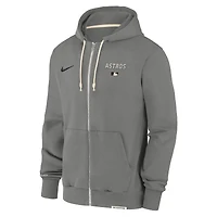 Sweat à capuche entièrement zippé Nike Charcoal Houston Astros Authentic Collection Travel Performance pour homme