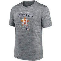 T-shirt Nike Houston Astros Authentic Collection Velocity Practice Performance gris anthracite pour homme