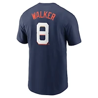 T-shirt Nike Christian Walker bleu marine Houston Astros 2025 City Connect Fuse avec nom et numéro