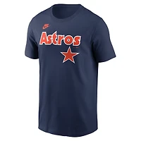 T-shirt avec nom et numéro Nike Craig Biggio pour hommes, bleu marine, Houston Astros, Cooperstown Collection Fuse