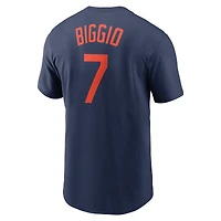 Men's Nike Craig Biggio Navy Houston Astros Cooperstown Collection Fuse Name & Number T-Shirt
