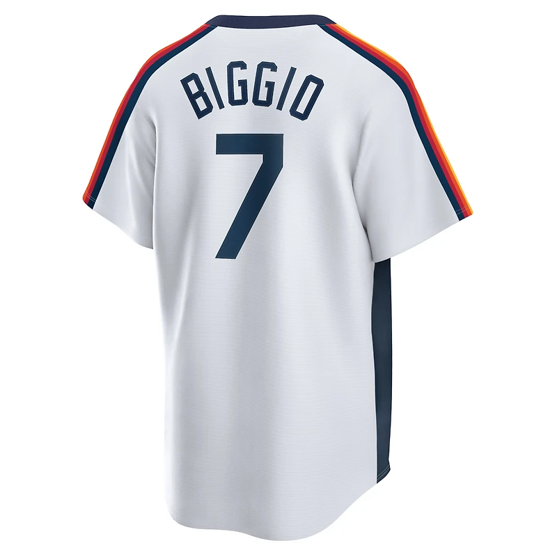 Maillot de joueur avec logo Nike Craig Biggio pour hommes des Houston Astros Home Cooperstown Collection blanc