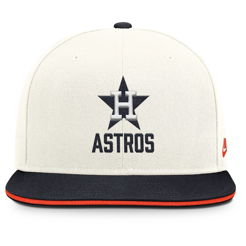 Men's Nike Cream/Navy Houston Astros Cooperstown Pro Dri-FIT Snapback Hat