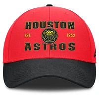 Casquette ajustable Nike Houston Astros Neon 90s Rise pour homme, cramoisi/noir