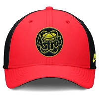 Casquette Nike Houston Astros Neon 90s Rise SwooshFlex pour homme, cramoisi/noir